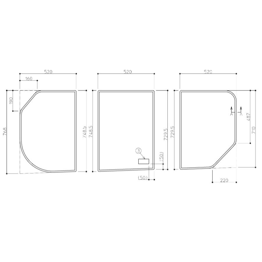 TOTO ラクかる風呂フタ　1600ラウンド風呂蓋R TOTO [EKK80071WR]TOTO 1650ラウンド風呂蓋R 3枚 : 設備プラザ - 通販