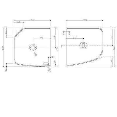TOTO [AFEKK81111WR2]TOTO 風呂ふた ST2枚風呂蓋R 把手付〈EKK81111WR2