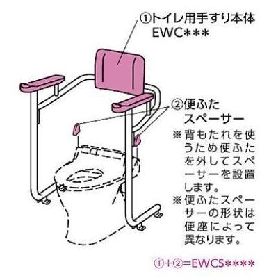 TOTO [EWCS222-3]TOTO トイレ用手すり システムタイプ 背もたれ