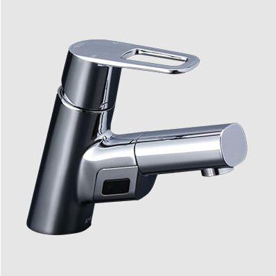 プレゼント付き [FSL150DZAET]KVK シングル混合栓 センサー付 ACタイプ