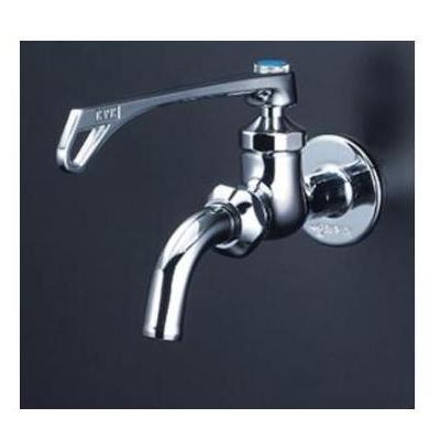 [K11LLT]KVK 吐水口回転形水栓 ワンタッチレバー仕様 ロングレバー単水栓シリーズ 固定こま 節水チップ内蔵型 | 