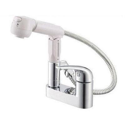 [K37100-W]三栄水栓 水栓金具 シングルスプレー　シャワー　混合栓　洗髪用　デッキ混合栓　〈K37100V-13の後継品〉 | SANEI（水栓金具）