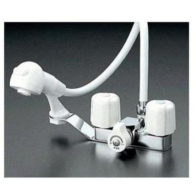 KVK [KF12F2-1E]KVK 水栓金具 一時止水付2ハンドル洗髪シャワー ゴム