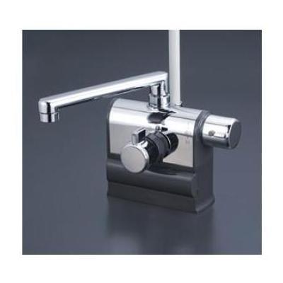 [KF3008RR2HS]KVK デッキ形サーモスタット式シャワー 右ハンドル仕様 撥水サーモシリーズ 一般地・寒冷地共用 240mmパイプ付