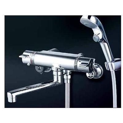 プレゼント付き[KF800TR2S2]KVK フルメッキワンストップシャワーヘッド付　サーモスタット式シャワー　240mmパイプ付　 | KVK