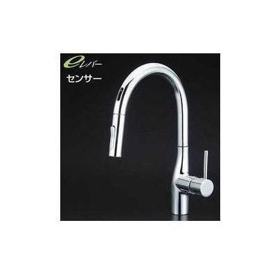 KVK シングルシャワー付混合栓 KM6071EC KVK [KM6071EC]KVK 流し台用シングルレバー式シャワー付混合栓