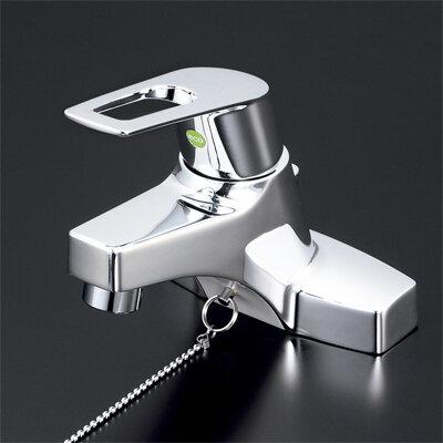 あすつく 即納 ポイント2倍 [KM7014TEC]KVK 水栓金具 洗面用シングルレバー式混合栓 ゴム栓付 | KVK