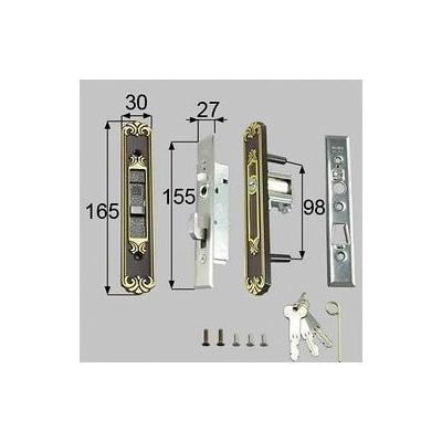 [L1Y32]LIXIL/トステム 引戸召合せ内外錠セット　MIWA U５シリンダ− 玄関引戸部品 | LIXIL