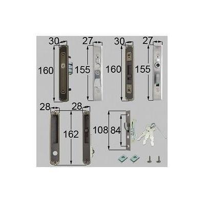 [L1Y41]LIXIL/トステム 引手・召合せ内外錠セット 玄関引戸部品 | LIXIL