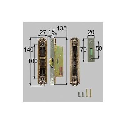 [L2Y09]LIXIL/トステム 引戸引手内錠セット 玄関引戸部品 | LIXIL