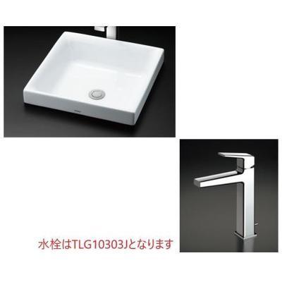 TOTO [LS715+TLG10303J+TL4CU×2+TLDS2204JA]TOTO カウンター式洗面器