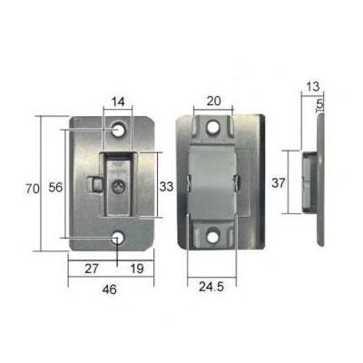 [MDV14C]INAX/LIXIL 住宅部材　調整ストライク 室内ドア部品 シルバー〈MDV14Bの後継品〉 | 