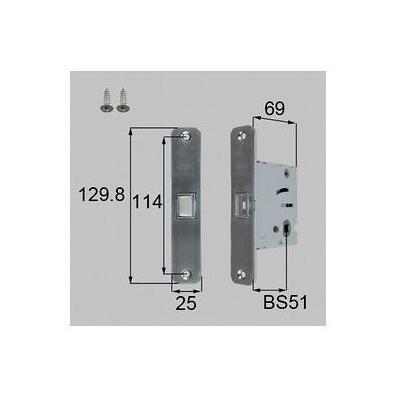 [MDW294C]LIXIL/トステム 丸座・角座ハンドル用箱錠　錠無し・錠付き兼用 室内ドア部品　MDW294Bの後継品　 | LIXIL
