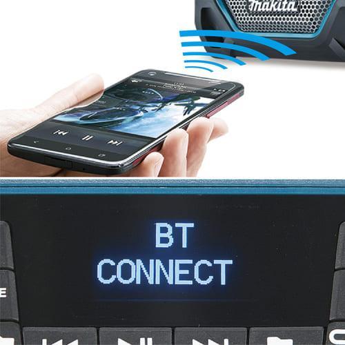 MR202]マキタ 充電式スピーカ 青 Bluetooth対応 液晶パネル付 バッテリ