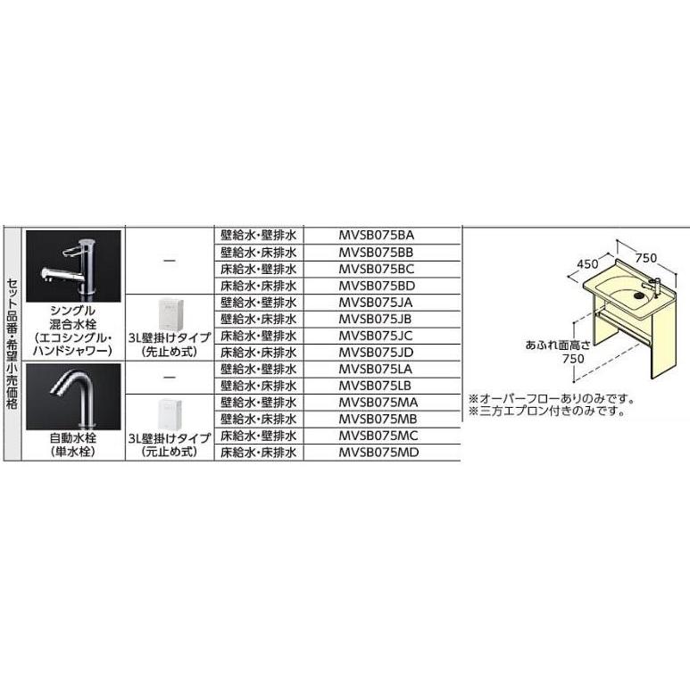 MVSB075BB]TOTO 自立歩行者向け洗面 マーブライトカウンター エンド