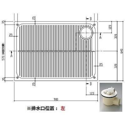 TOTO [PWSP90LHB2W]TOTO 洗濯機パンセット PWP900LB2W+PJ2008NW 900
