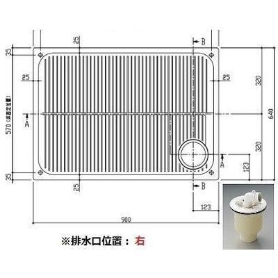 TOTO [PWSP90REB2W]TOTO 洗濯機パンセット PWP900RB2W+PJ2004B 900