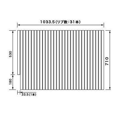 [RL91055LEC]パナソニック　風呂フタ　巻きフタ　片端加工型　切り欠きあり　1034×710mm　L用〈RL91055LCの後継品〉 | Panasonic