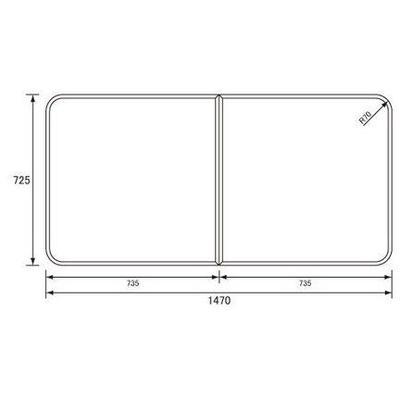 [RL91057STC]パナソニック　風呂フタ　組みフタ　2枚 長方形　切り欠きなし　1470×725mm〈RL91057SCの後継品〉 | Panasonic