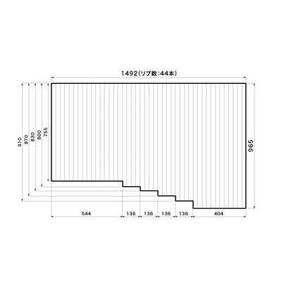 RLFK76MF1KRED]パナソニック 風呂フタ 巻きフタ 台形 切り欠きなし