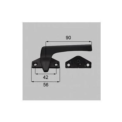 [S8KH204R]トステム/LIXIL/新日軽　部材　カムラッチハンドル　ブラック | LIXIL