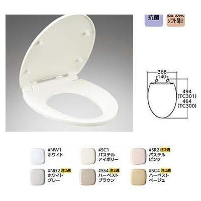 [TC301]TOTO　トイレ普通便座　前丸　ソフト閉止付き　エロンゲートサイズ　大形　 | TOTO