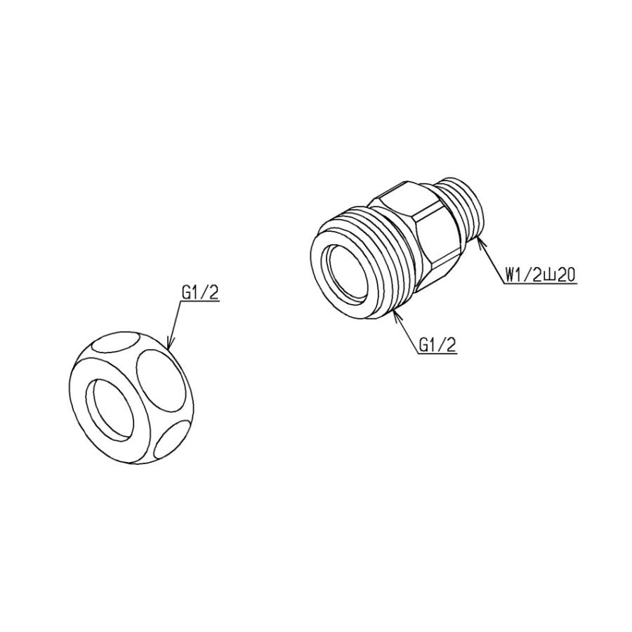あすつく 在庫あり[TH343R]TOTO トイレまわり取り換えパーツ　接続金具 | TOTO | 03