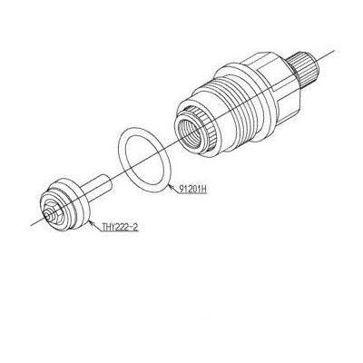 [TH557H]TOTO 水栓部材　湯用バルブ部　ノンライジング型 | 