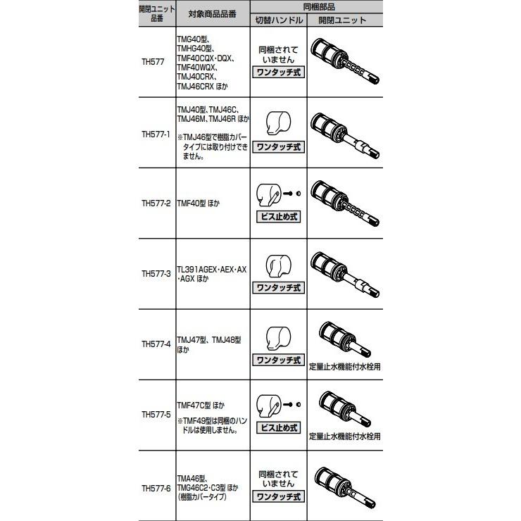あすつく 在庫あり [TH577]TOTO 水栓金具取り換えパーツ　TMG40型用開閉バルブ部 | TOTO | 01