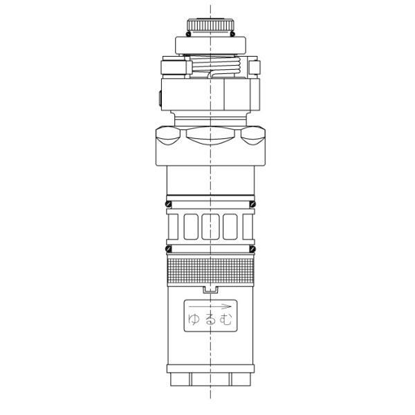 あすつく ポイント10倍 在庫あり[TH745-1S]TOTO 水栓金具取り換えパーツ　自閉バルブ部_1