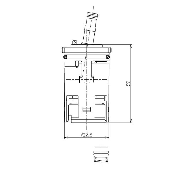 [THY582N]TOTO 水栓金具取り換えパーツ　TKF30U型用バルブ部　上げ吐水用　切替弁・止水弁カートリッジ | TOTO | 01