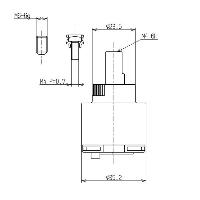 あすつく[THYF7R]TOTO 水栓金具取り換えパーツ　TKHG30型用バルブ部　上げ吐水用　切替弁・止水弁カートリッジ | TOTO | 01