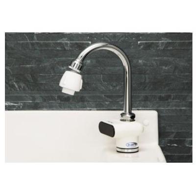 [VF-50TX]デルマン 自動水栓　スワンパイプ型　泡沫・シャワー切替　混合栓付　乾電池式