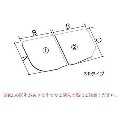【新品未使用】INAX 浴槽ふた YFK-1676B(2)L-D LIXIL・INAX 薄型保温組フタ [YFK-1676B(2)L-D4] 1600オーバル