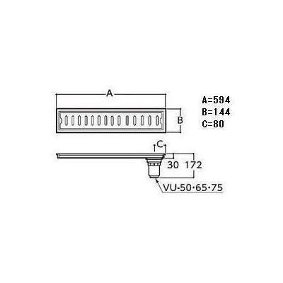 ポイント5倍 [YTB600SR]TOTO 浴室排水ユニット　ステンレス 非防水層タイプ　縦引トラップ　150角タイル用