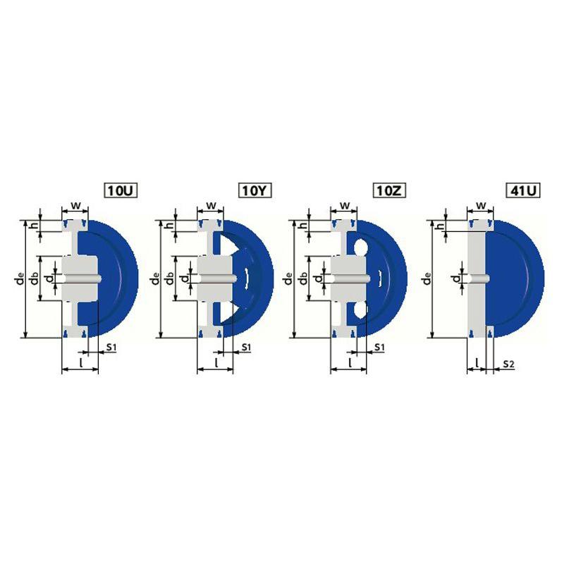 150-5V-5　NBK　鍋屋バイテック　加工なし　5V・5VXベルト適用　5本掛　ウェッジプーリー　5V型　プーリー　下穴品