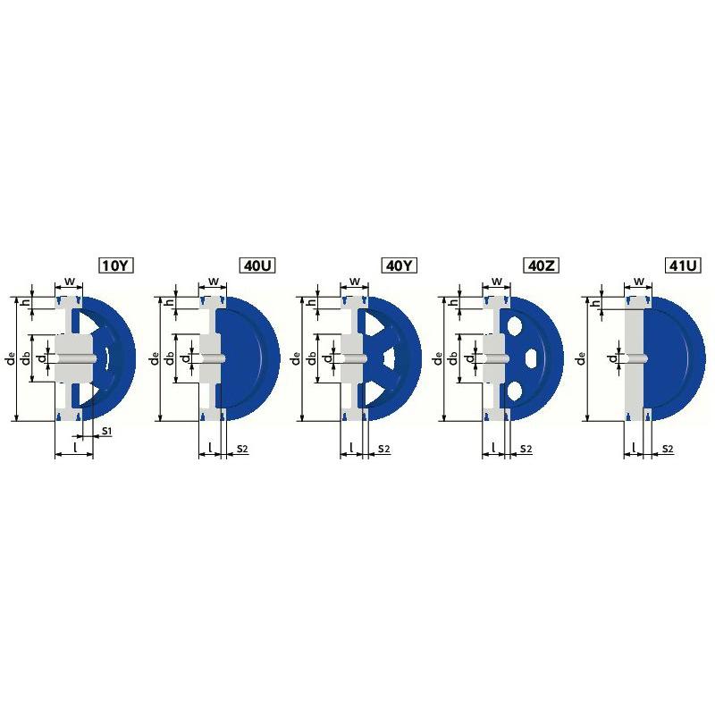 475-5V-8 NBK 鍋屋バイテック ウェッジプーリー 5V型 8本掛 プーリー 下穴品 加工なし 5V・5VXベルト適用
