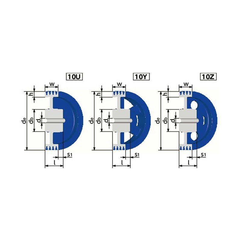 540-8V-4　NBK　鍋屋バイテック　加工なし　4本掛　8V・8VXベルト適用　プーリー　ウェッジプーリー　下穴品　8V型