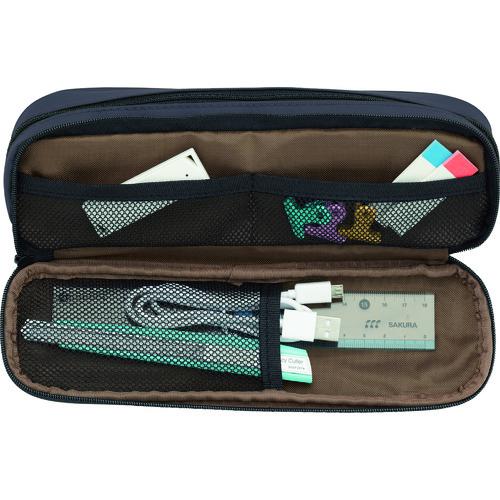 LIHIT ペンケース(2ウェイタイプ) A7557-24 黒 ダブルタイプ 15個まとめ売り 【まとめ売り商品】の画像