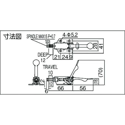 角田 横押し型トグルクランプ KC-07 No.07 50個まとめ売り 【まとめ売り商品】_1