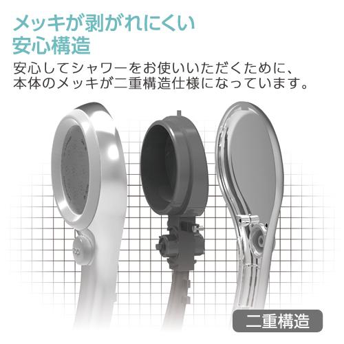 SANEI 節水ストップシャワーセット PS303-CTMA-CD 手元止水 節水50％ アダプター付 1.6m_3