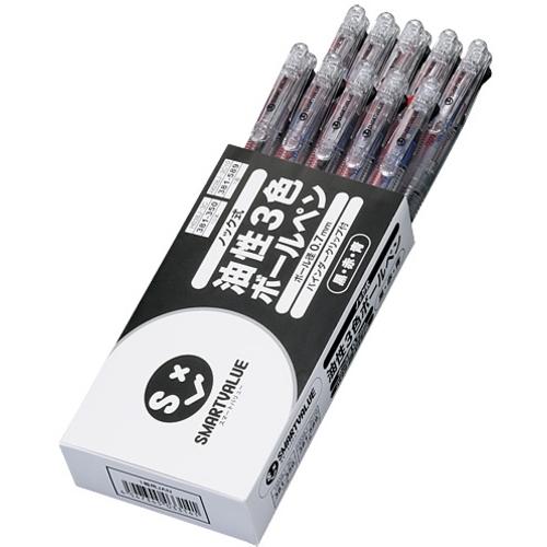 JTX 381589)多色ボ−ルペン透明 H038J-3C10 3色10本 H038J3C10 50箱まとめ売り 【まとめ売り商品】_1