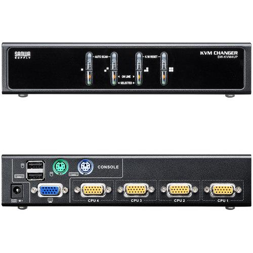 SANWA PS/2・USB両対応パソコン自動切替器(4:1) SW-KVM4UP_2