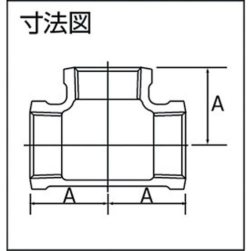 RIKEN ねじ込み管継手 ZD-BT-20A ZD継手 チーズ(バンド付) シール加工付 呼び径(A)20 50個まとめ売り 【まとめ売り商品】_1
