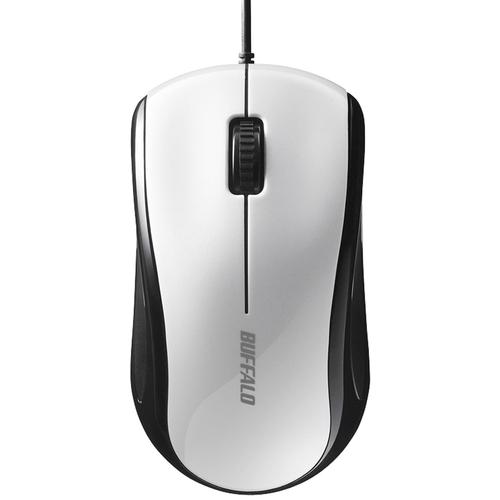 BUFFALO 有線レーザー式マウス BSMLU100WH 静音/3ボタン ホワイト 20個まとめ売り 【まとめ売り商品】_2