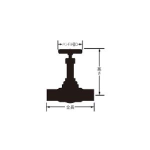 大和バルブ ダイレクトゲートバルブ(10K B10ESGN 20A 青銅 給水 透明 日水協認定品)20A_1