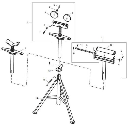 RIDGID VJ−99 56662 Vヘッドパイプスタンド_2