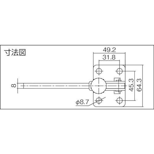 スーパー 下方押え型トグルクランプ(垂直ハンドル式) TDV550F 全長:205mm 締付力:3.4kN フランジベース 10個まとめ売り 【まとめ売り商品】_1