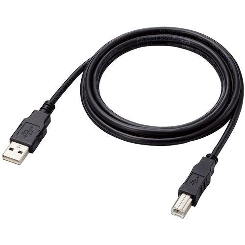 ELECOM USB2.0ケーブル U2C-AB20BK/ID A−Bタイプ 仕様固定 2m ブラック 10本まとめ売り 【まとめ売り商品】_2