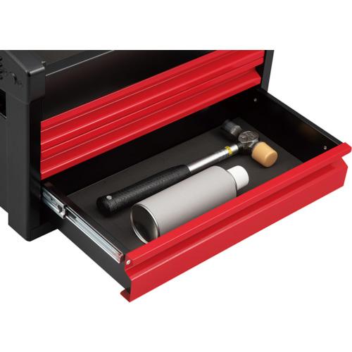 KTC スチール製工具箱 EKR-103A チェスト(3段3引出し) シルバー×レッド 